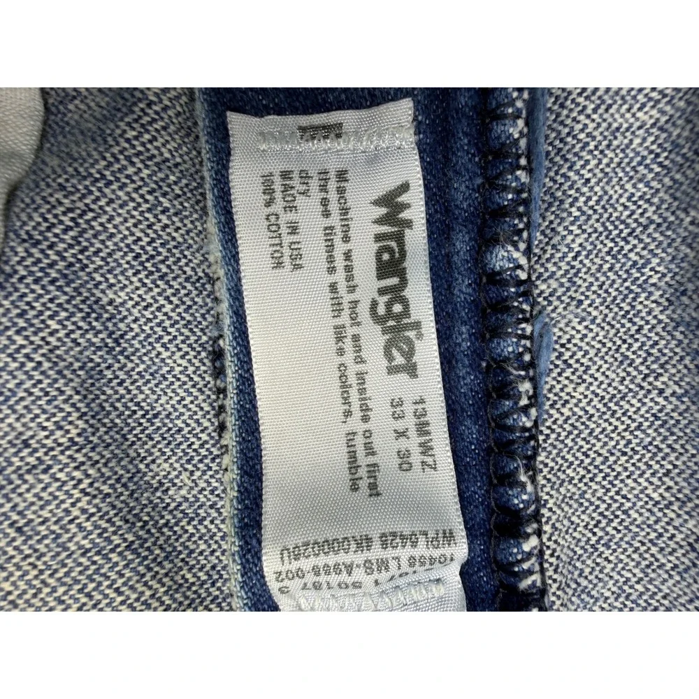 Wrangler 13MWZ Cowboy Cut Jeans Mens 32x29 Blue Denim Made in USA Straight Leg